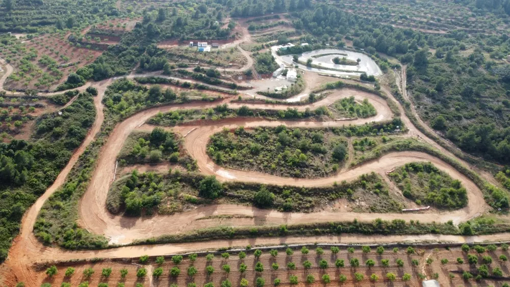 Vista aérea del circuito de tierra